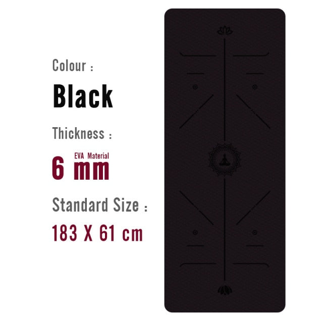 2NDWIND® TPE Yoga Mat with Position Line Non Slip